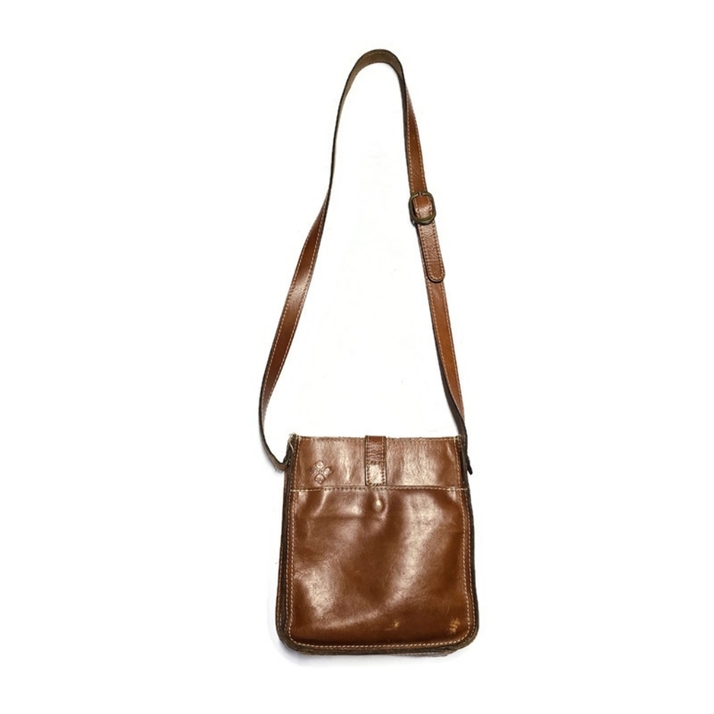 Patricia Nash Venezia Heritage Crossbody Purse Leather Bag Brown 9.5" X 8.5" - Picture 3 of 15